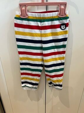 Hbc stripes jogging pants 18-24m. Striped Baby Pants with Bear Patch